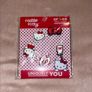 CROCS Hello Kitty Jibbitz Charm Set - Red and White